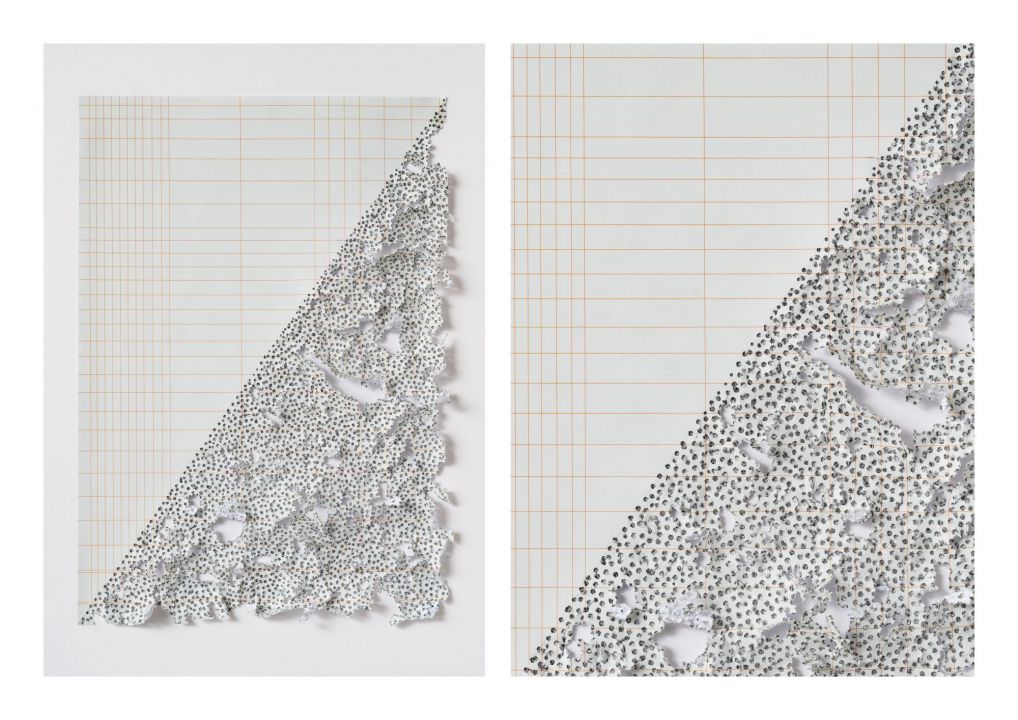 Martin Bruno Schmid, Bleistiftspitze in Papier (X)