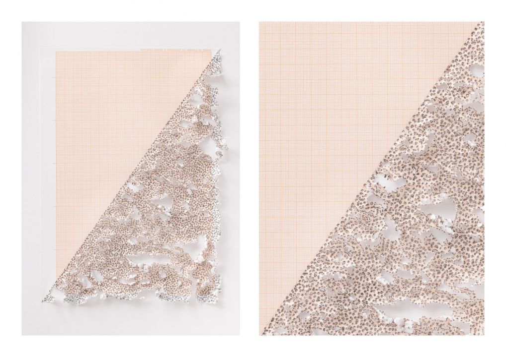 Martin Bruno Schmid, Bleistiftspitze in Papier (X)