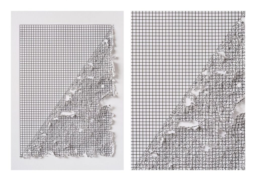 Martin Bruno Schmid, Bleistiftspitze in Papier (X)